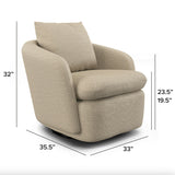 Swivel Lounge Chair (Silver Taupe)
