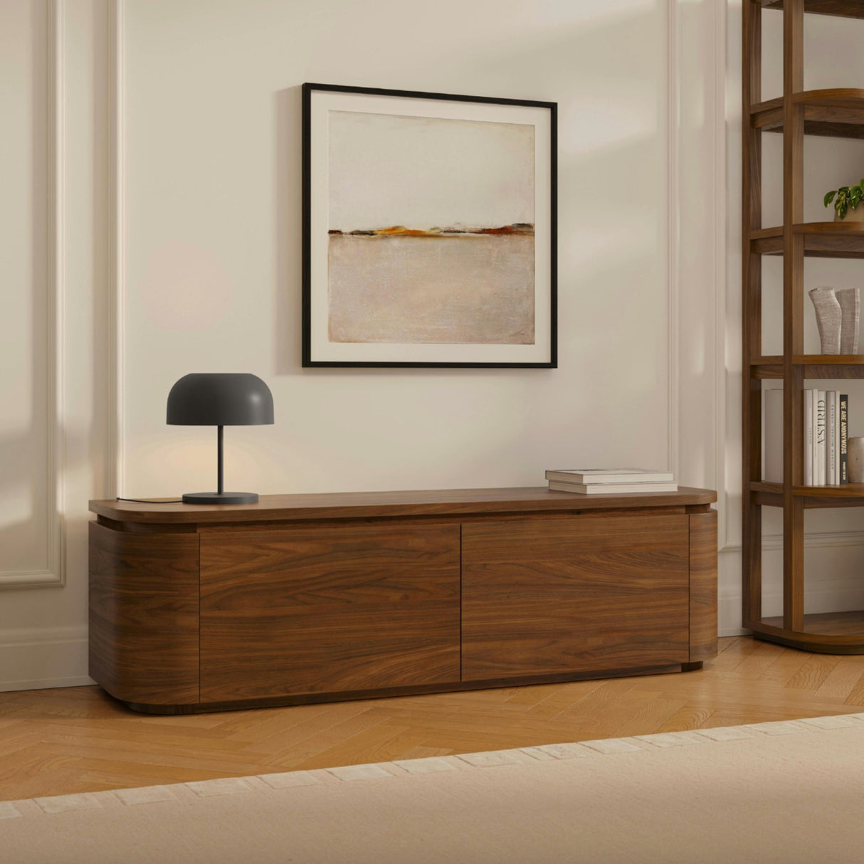 MCM-Style Low Media Unit (Walnut)