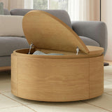 MCM-Style Storage Coffee Table (Natural Oak)