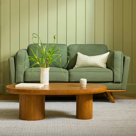 2-Cushion MCM Loveseat (Olio Green)