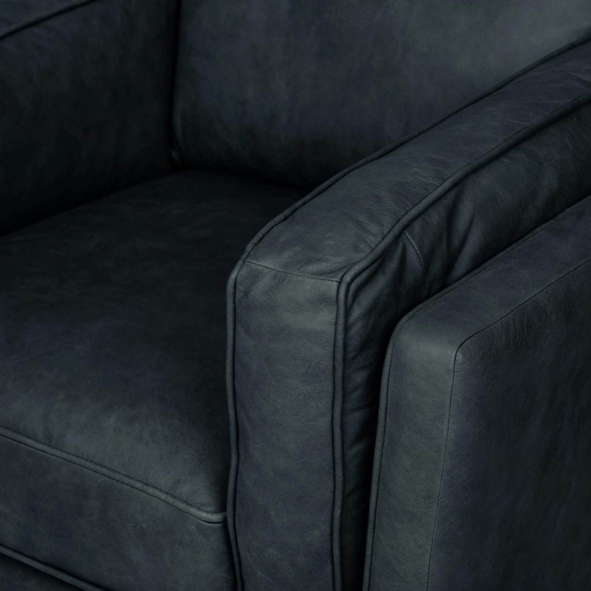 Black Leather MCM-Style Chair