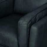 Black Leather MCM-Style Chair