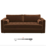 88" Velvet Sofa Bed (Plush Pacific Brown)