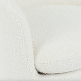MCM-Style Swivel Chair (Ivory Bouclé)