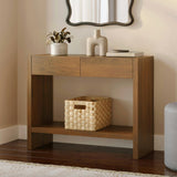 37" MCM Storage Console (Smoked Oak)