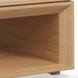 44" Square Coffee Table w/ Storage (White Oak)