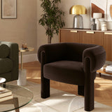 Velvet MCM Lounge Chair (Espresso Brown)