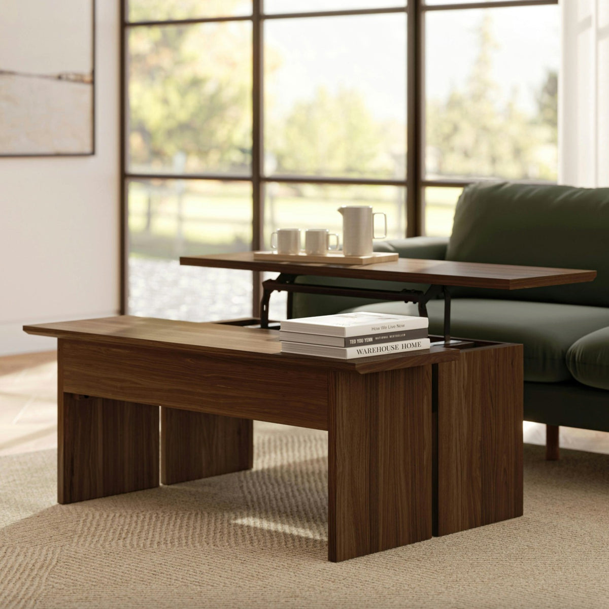 Storage Coffee Table w/ Lift-Top (Walnut)