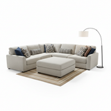 Behold Home Sequoia 5-piece corner sectional sofa with plush cushions and modern design, shown in a cozy living room setting.
