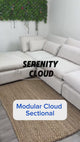 Serenity Cloud - "WestElm-Like" Cloud Couch w/Performance Fabric and Storage Ottoman