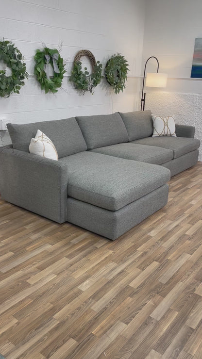 Crate & Barrel 2pc Deep Lounge Sectional w/Chaise