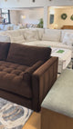 88" Velvet Sofa Bed (Plush Pacific Brown)