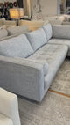 107" Tufted Corner Sectional - Stone Gray