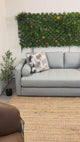 88" MCM-Style Sven Sofa Bed (Silver Light Blue)
