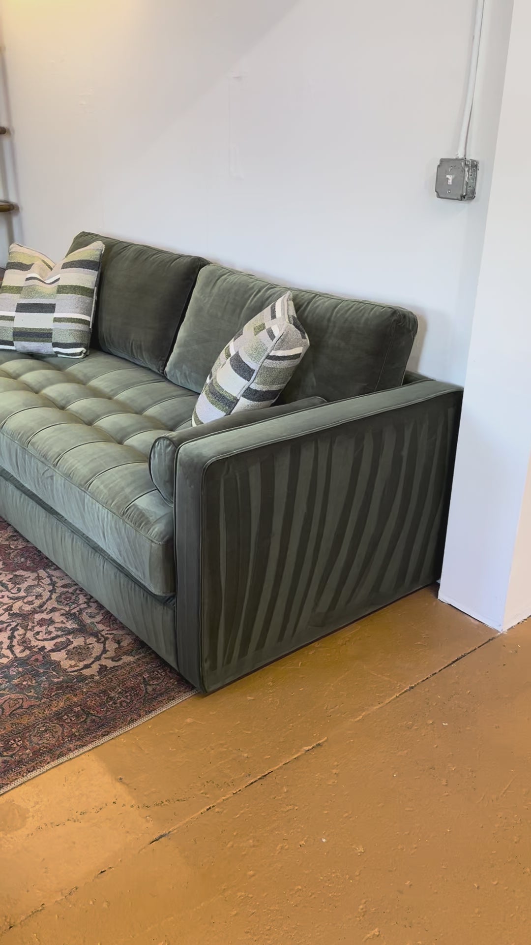 Velvet Sven Sofa Bed (Pacific Green)