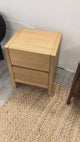 2-Drawer MCM Nightstand (White Oak)