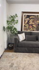 92" Velvet Corner Sectional (Hale Warm Gray)
