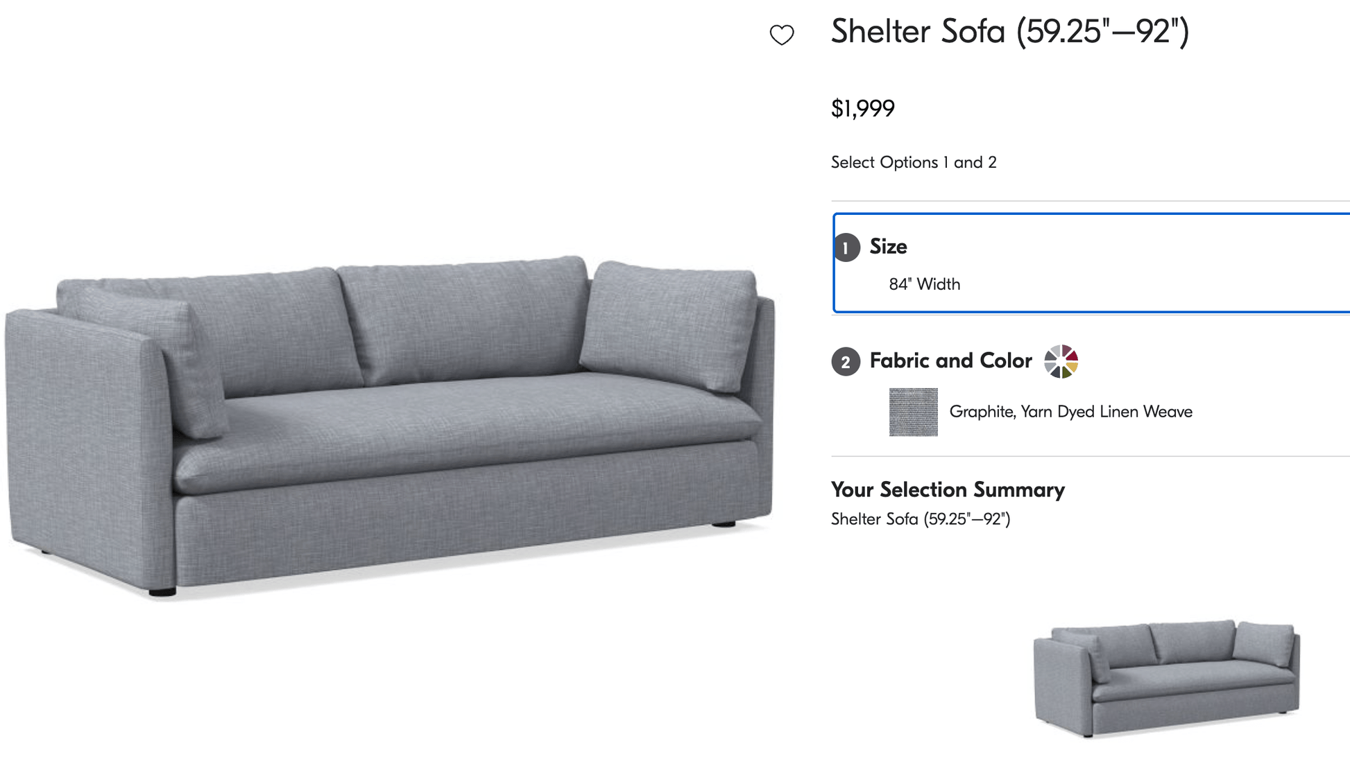 West Elm Shelter Sofa - Pull Up A Couch