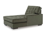 Caspian-Town sectional with chaise by Signature Design Ashley, showing a modern fabric sofa with a spacious chaise lounge.