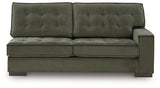 Signature Design by Ashley Caspian-Town sectional with chaise, shown from head-on, featuring plush upholstery and modern seating.