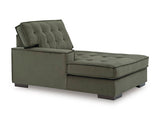 Signature Design by Ashley Caspian-Town sectional with chaise, featuring plush fabric and modern design, viewed from an angle.