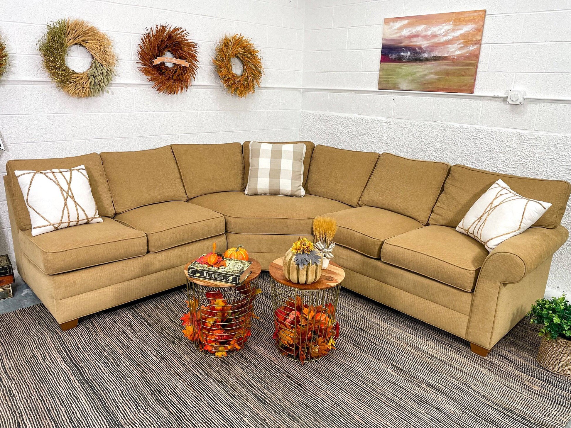 Ethan Allen 3pc Corner Sectional Couch - Pull Up A Couch