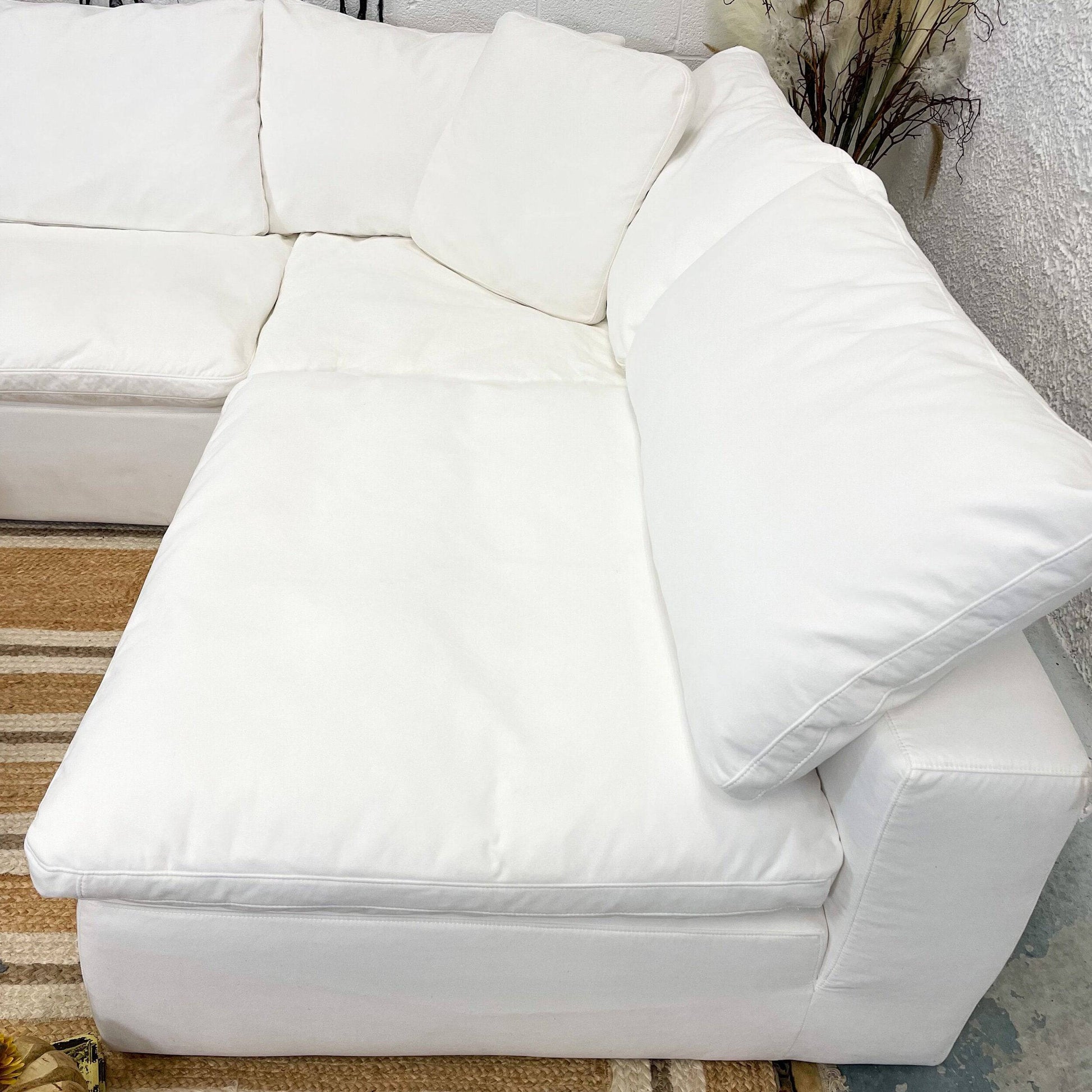 Cost Plus 4pc Cloud Couch w/Slip Cover - Pull Up A Couch