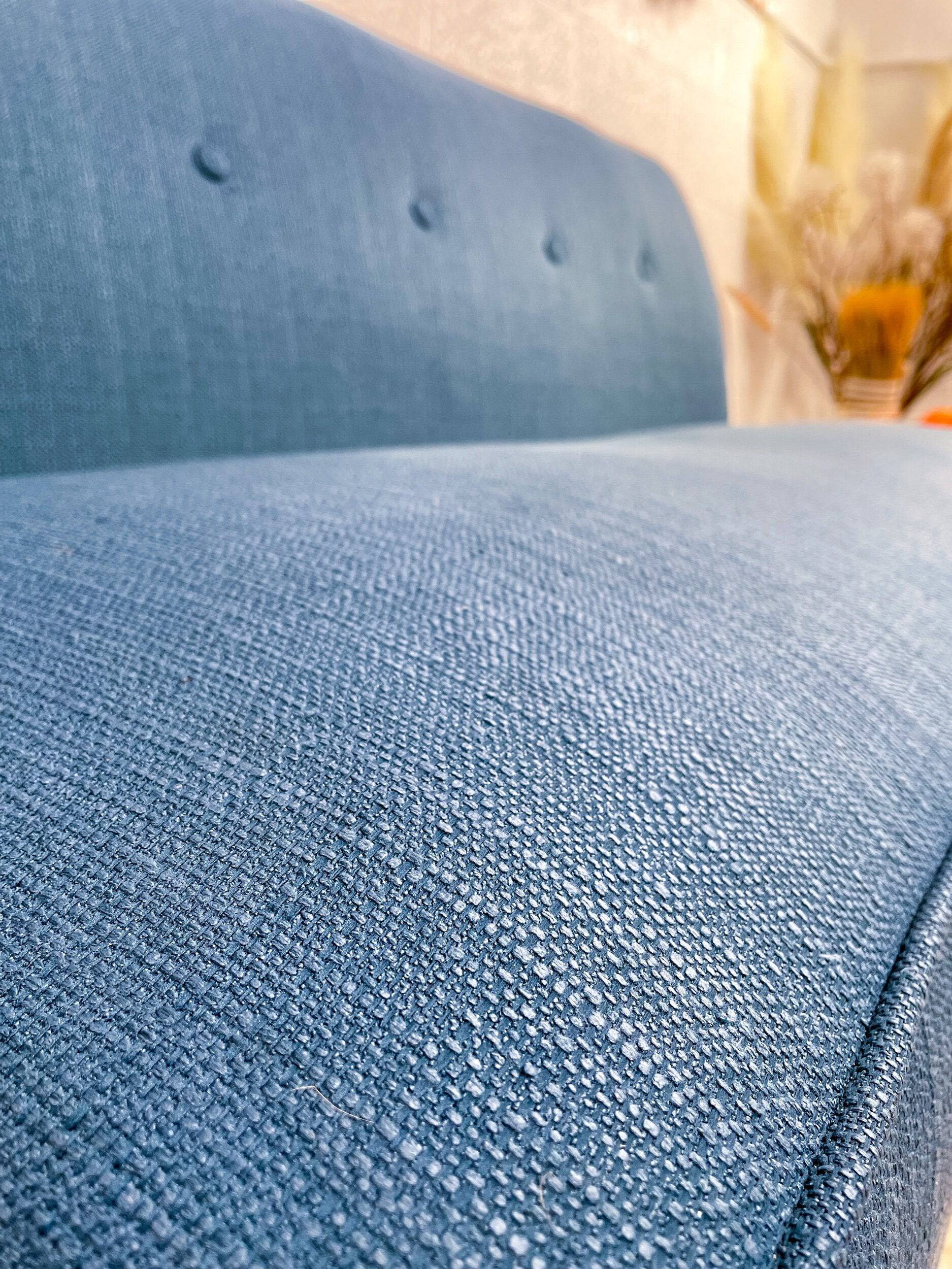 Blue Tufted Loveseat - Pull Up A Couch