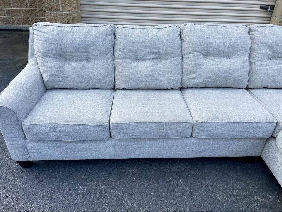 Gray 2pc Sectional Couch w/Chaise - Pull Up A Couch