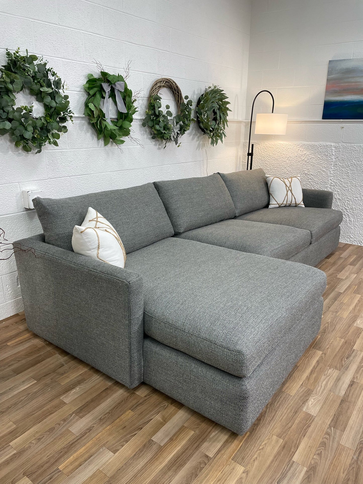 Crate & Barrel 2pc Deep Lounge Sectional w/Chaise - Pull Up A Couch