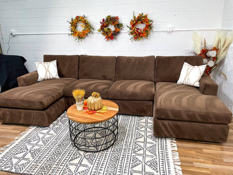 Crate & Barrel 3 pieceSlip Cover Sectional w/ Left and Right Chaise - Pull Up A Couch