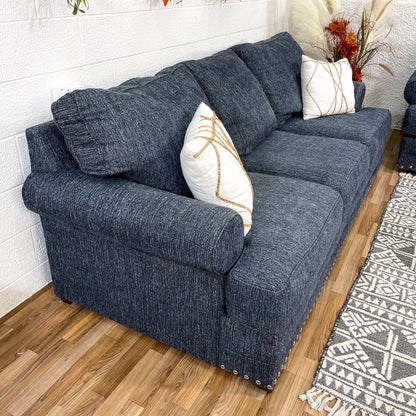 Large Couch + Loveseat Set w/Nailhead trim - Pull Up A Couch