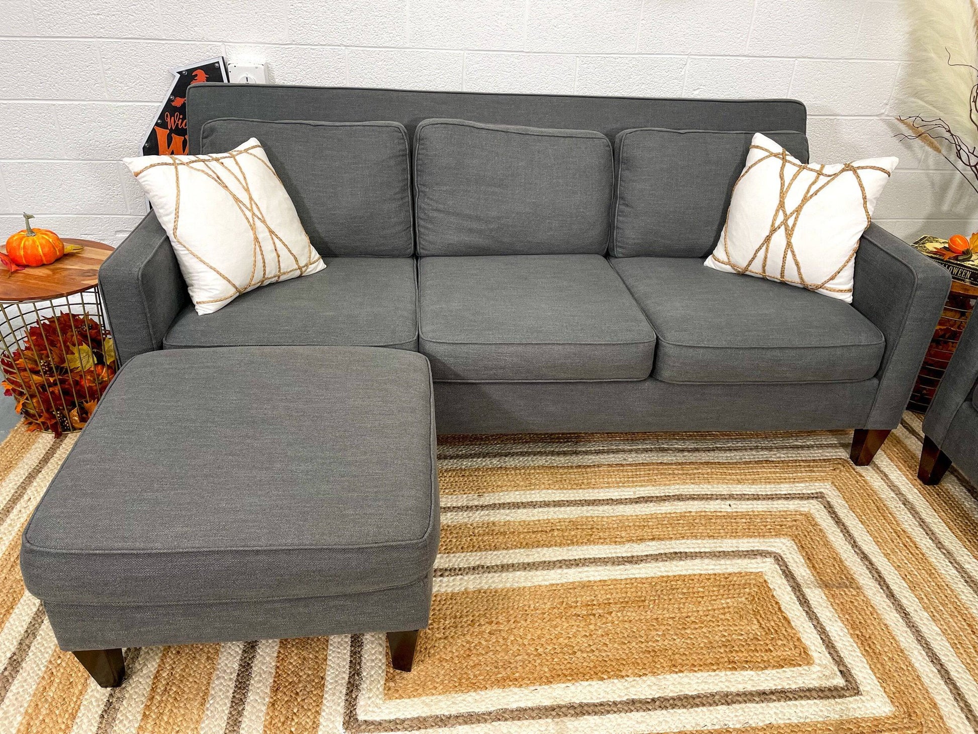 MaxHome Sofa + Loveseat  w/ Ottoman - Pull Up A Couch