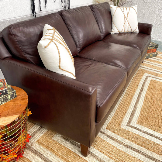 Stickley Memphis 3-seat Italian Leather Sofa - Pull Up A Couch