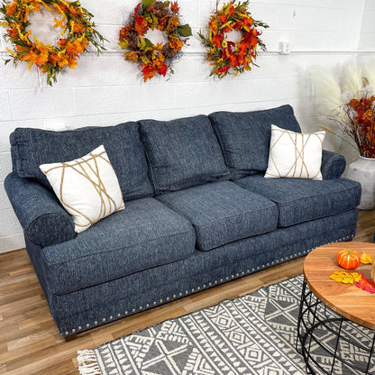 Large Couch + Loveseat Set w/Nailhead trim - Pull Up A Couch