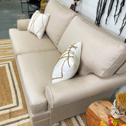 Custom Kincaid 80” Beige Sofa - Pull Up A Couch