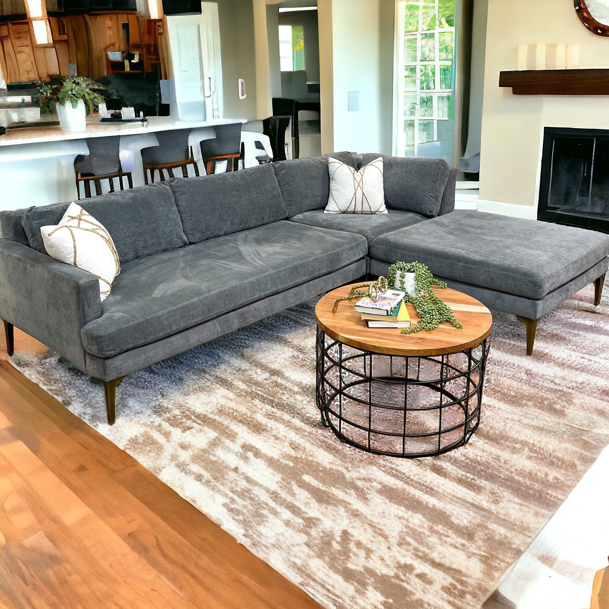 West Elm Andes Ottoman - Thumbnail 4