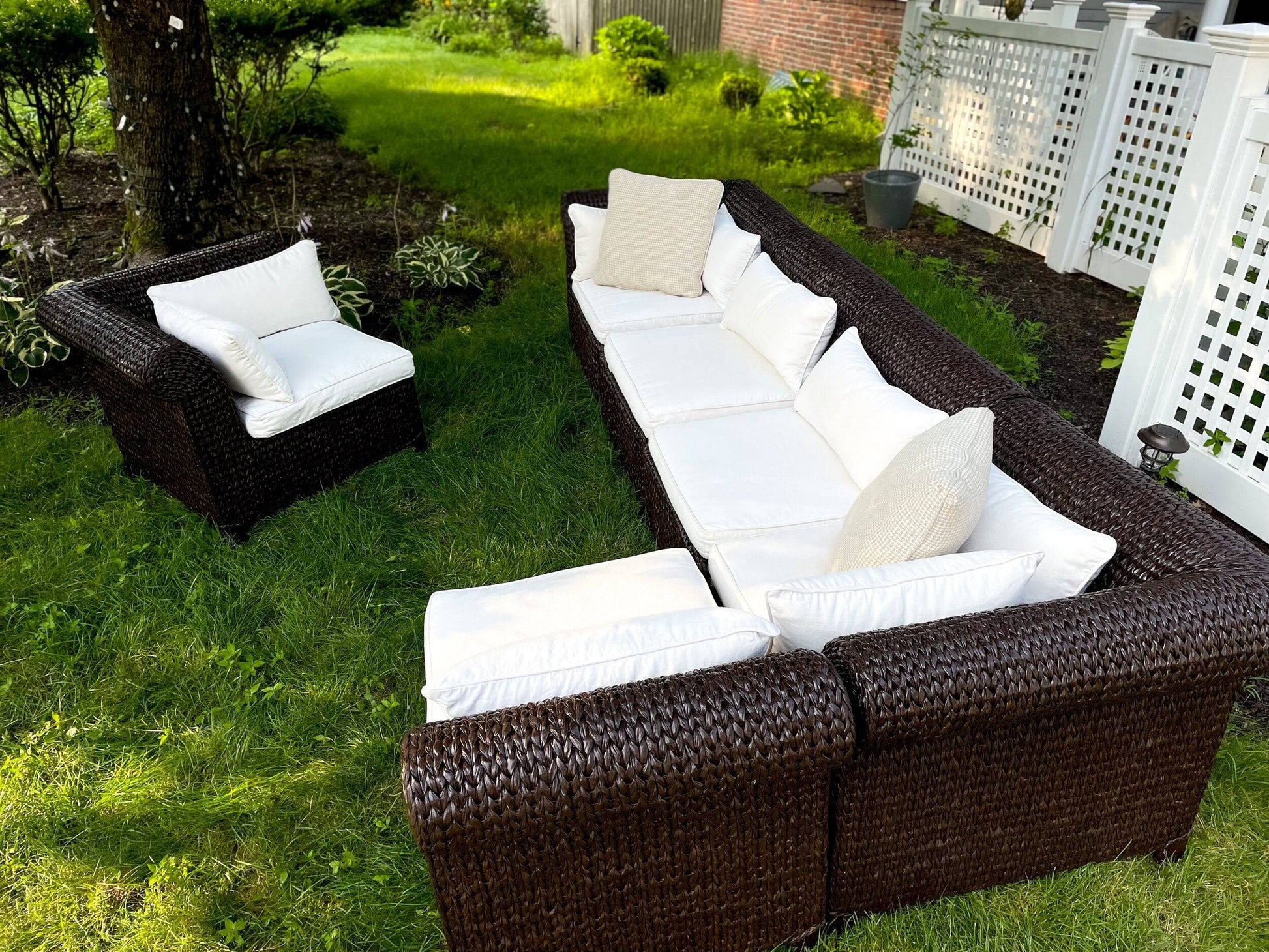 Pottery Barn 6pc Modular Outdoor Sectional w/Rolled Arms - Pull Up A Couch