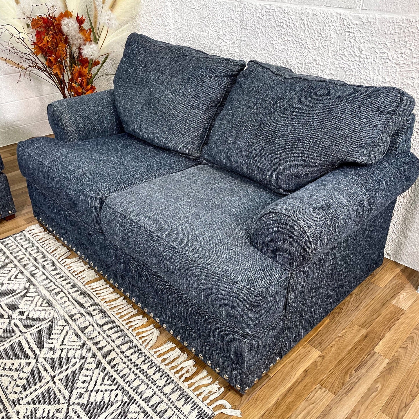 Large Couch + Loveseat Set w/Nailhead trim - Pull Up A Couch