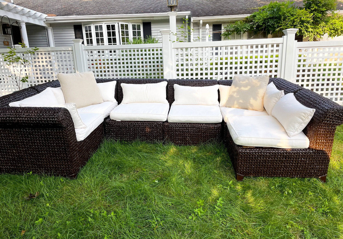 Pottery Barn 6pc Modular Outdoor Sectional w/Rolled Arms - Pull Up A Couch