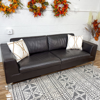 Incanto Real Italian Leather 3-seat Sofa