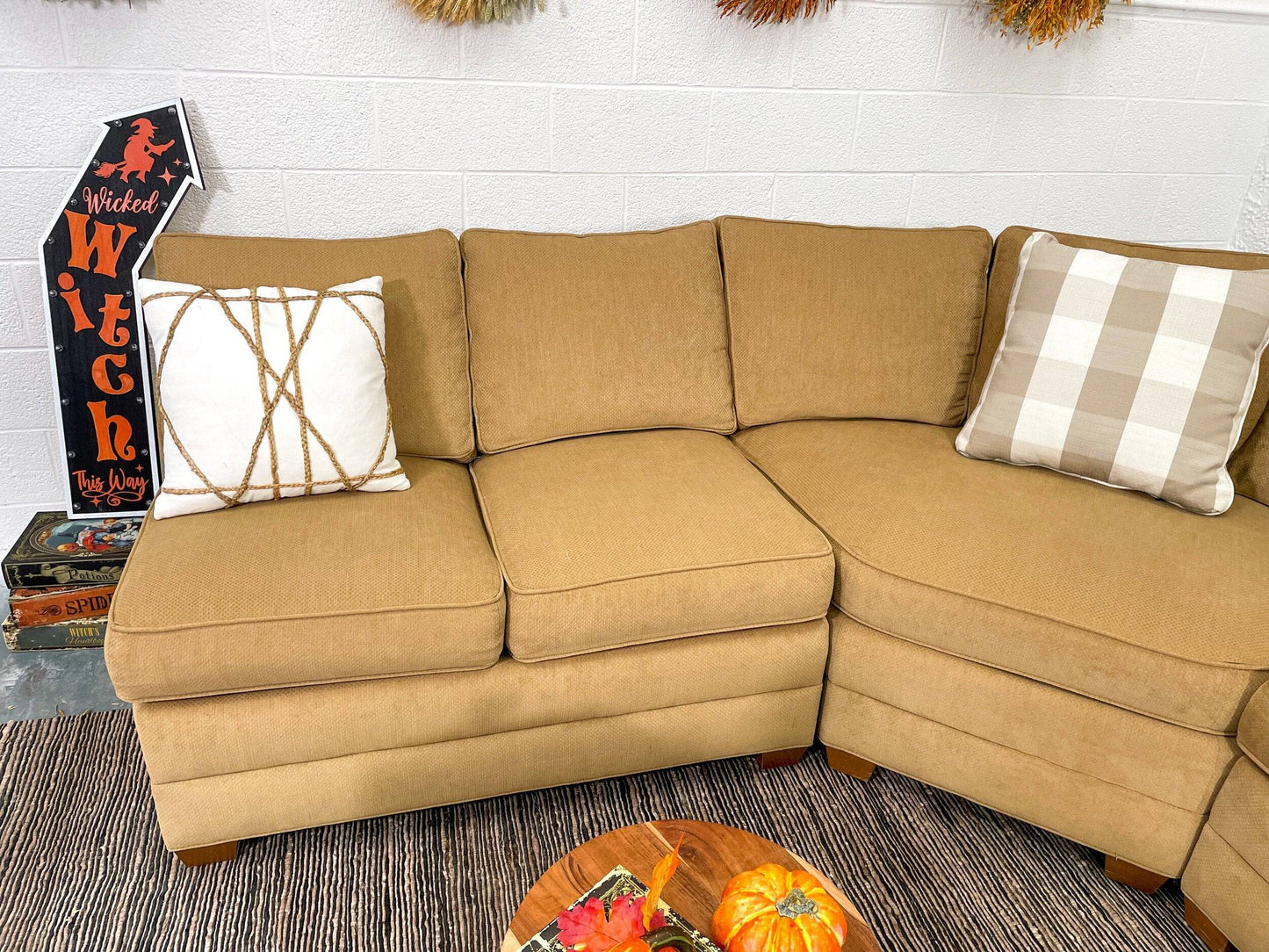 Ethan Allen 3pc Corner Sectional Couch - Pull Up A Couch