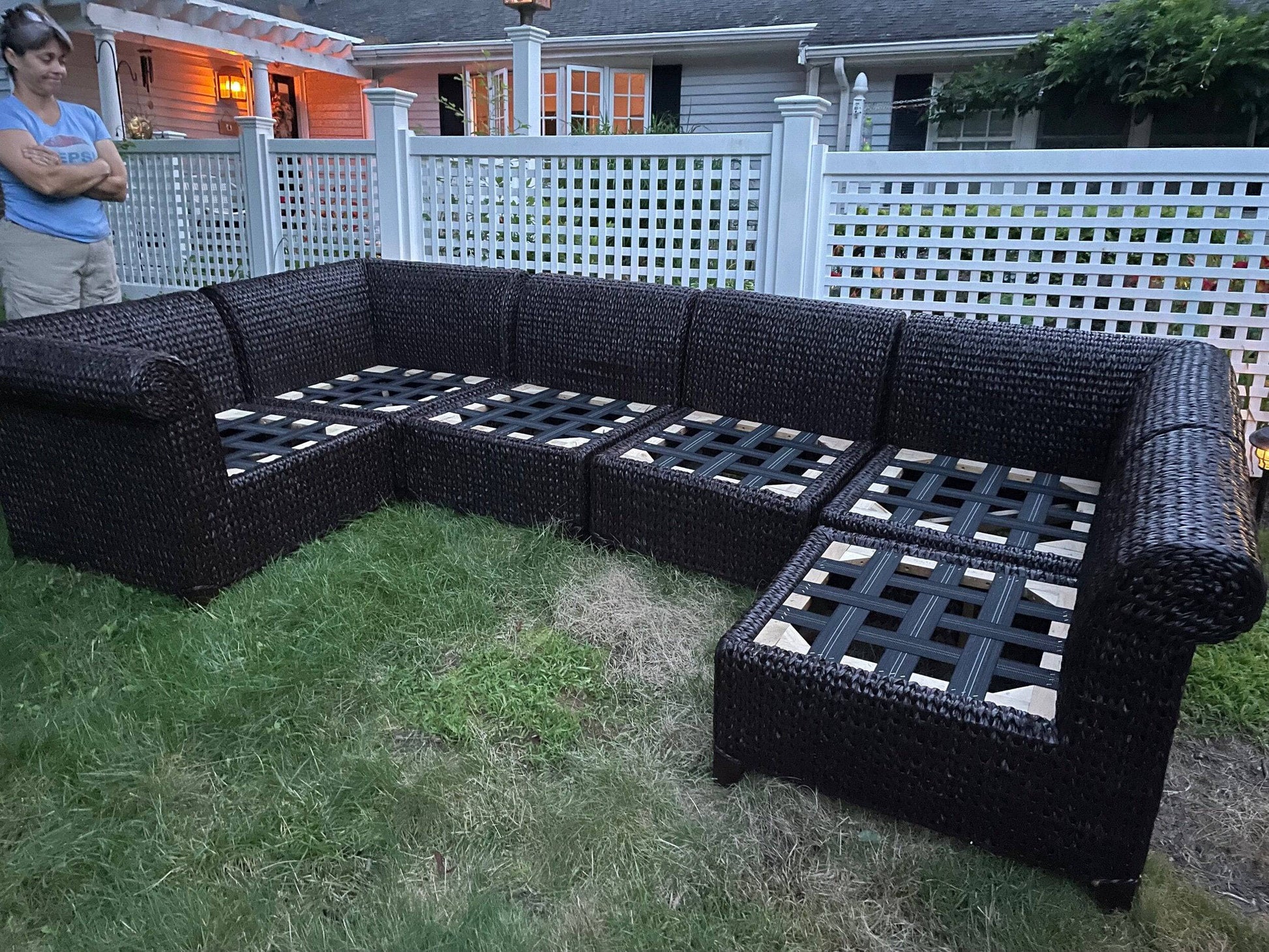 Pottery Barn 6pc Modular Outdoor Sectional w/Rolled Arms - Pull Up A Couch